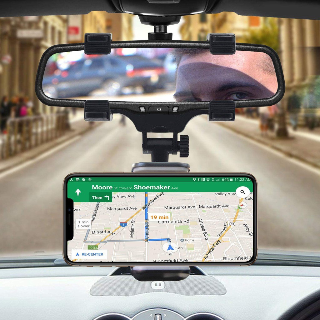 Phone Holder Mobil Kaca Spion Mobil Tengah Car Rearview Mirror Mount