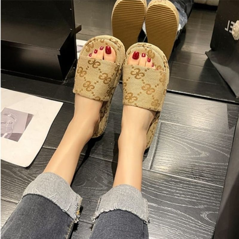 9026 Women Shoes Wedges Sandal Wanita Import Fashion Sendal Murah