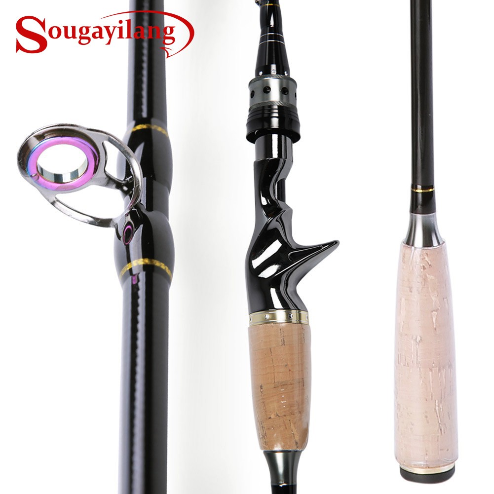 Sougayilang Baitcasting Fishing Rod Joran Pancing Carbon