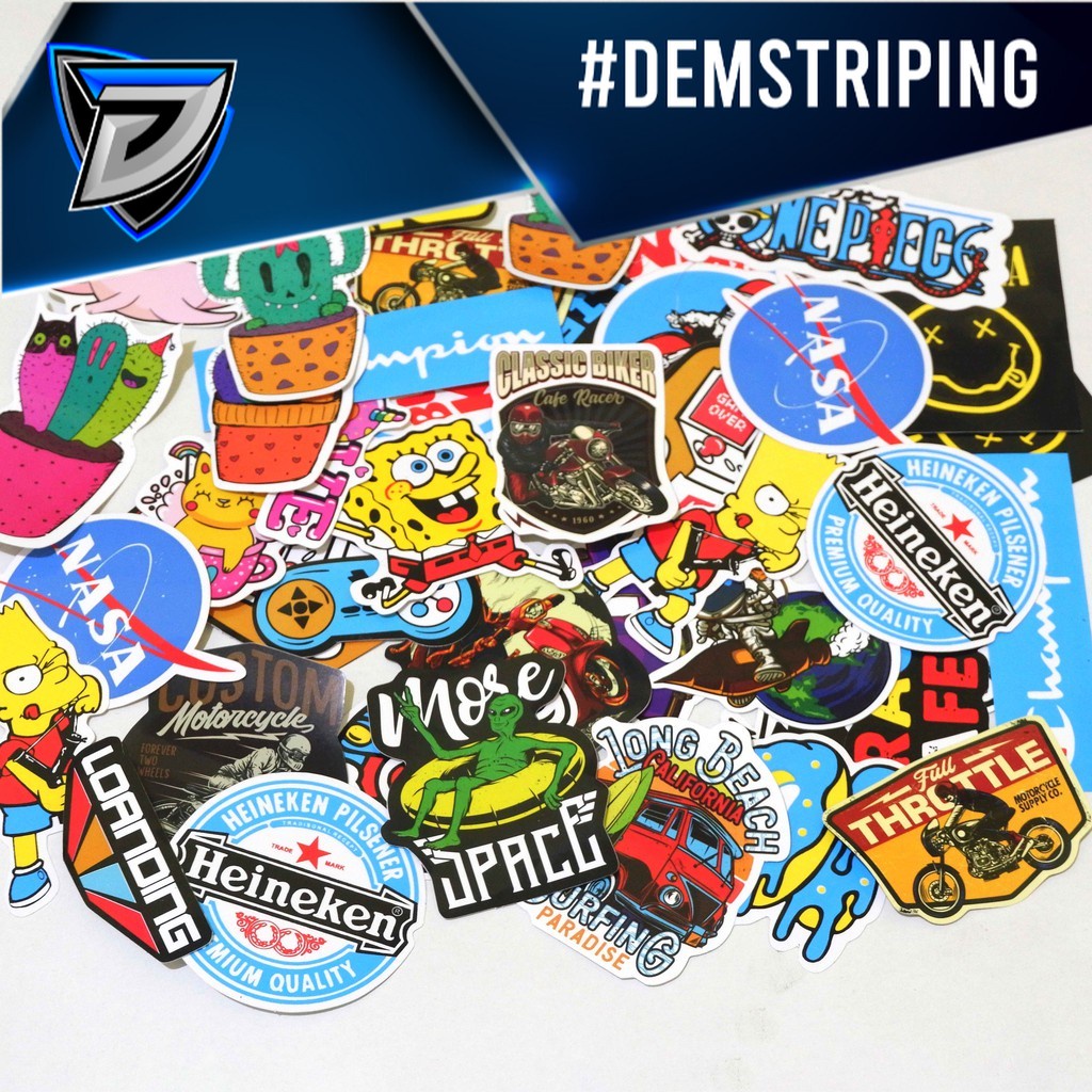 

30 PCS STIKER STICKER PACK RANDOM SERIES- STICKER TUMBLR MOTOR JOURNAL