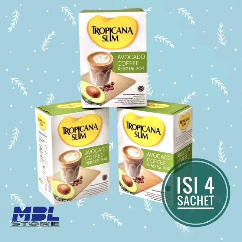 

Tropicana Slim avocado coffe isi 4 sachet