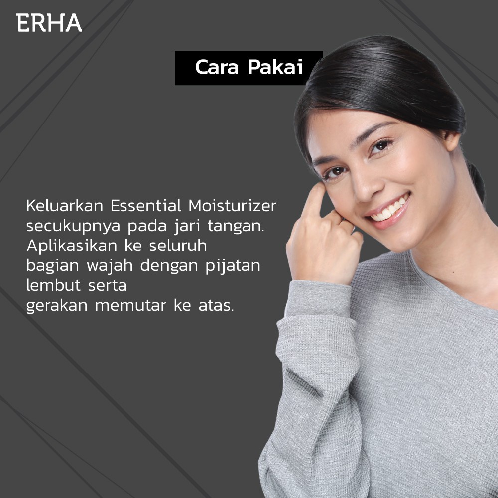 ERHA Pelembab Wajah Essential Moisturizer, Anti Aging dgn Niacinamide