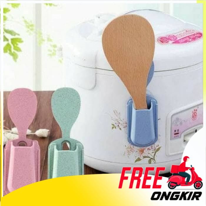 Holder Centong Nasi Magic Com Tempat Dudukan Tempel Rice Cooker Vacum Vacuum - BPA Free MURAH COD