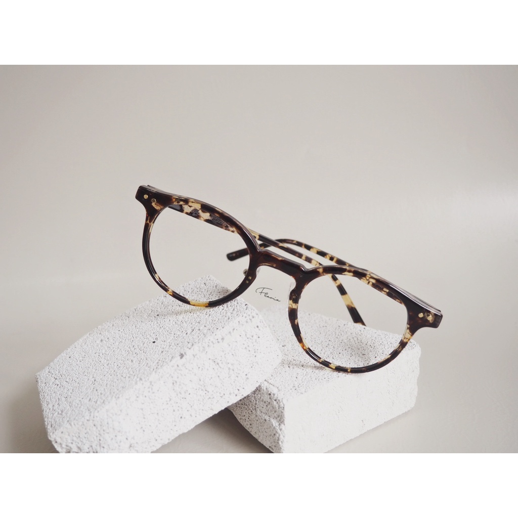 Flavia Eyewear - Kacamata Ellie Round Acetat (custom minus, photochromic, blueray, bluechromic dan photobrown)