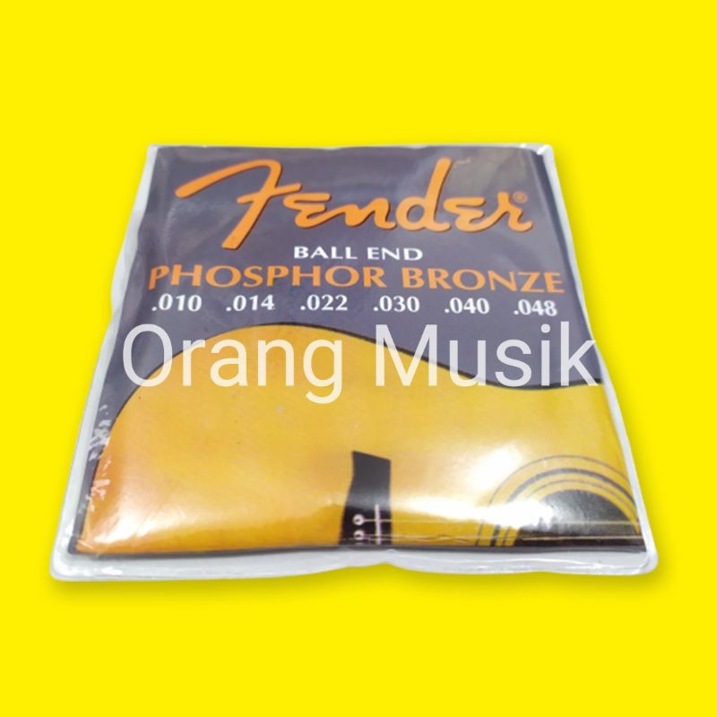 Senar Gitar Akustik Fender Ball End Phosphor Bronze 0.10