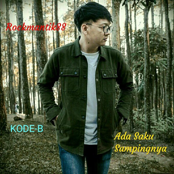 Jaket Canvas Trucker - Hijau Army