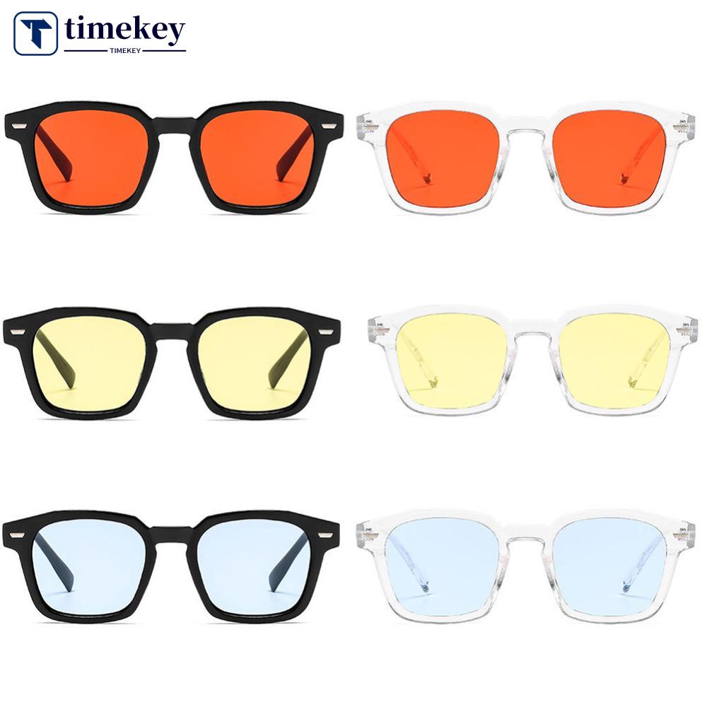 Timekey Kacamata Hitam Wanita Frame Kecil Aneka Warna Anti UV Untuk Musim Panas D7Q5