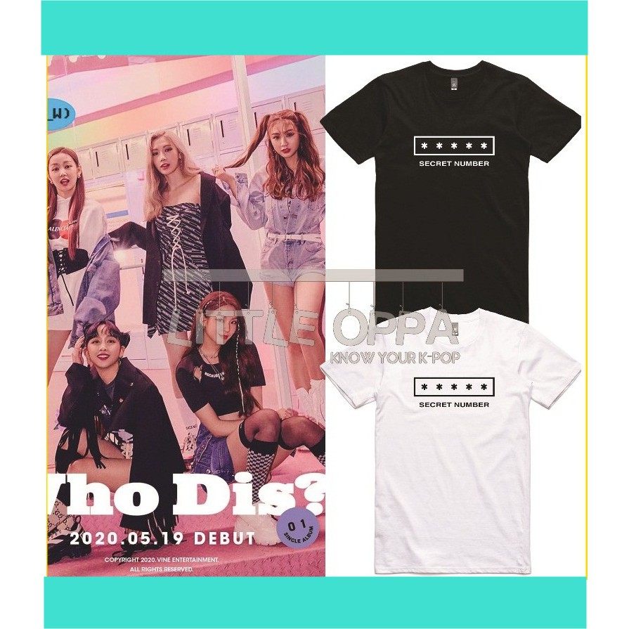 KAOS KPOP SECRET NUMBER LOGO BIG S-XXL / TSHIRT MEMBER SN LEA DITA JINNY SOODAM DENISE