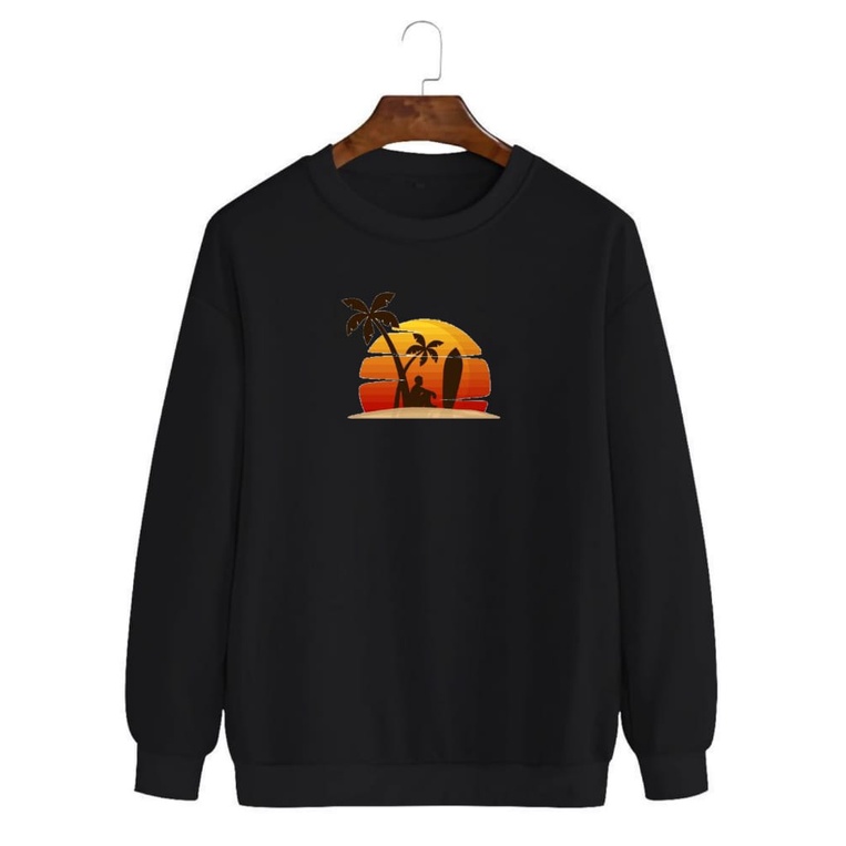 Noveli wear - Sweatshirt roughneck | sweater crewneck basic unisex distro pantai berkualitas sablon digital 031