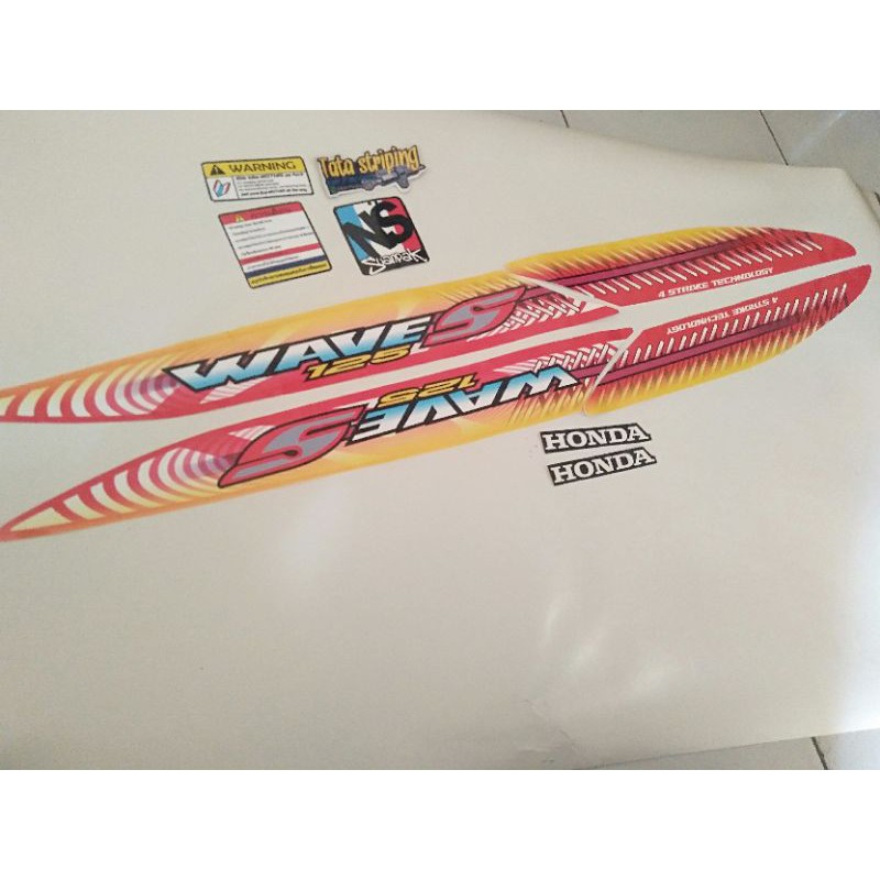 striping wave s 125 thailand merah supra 125