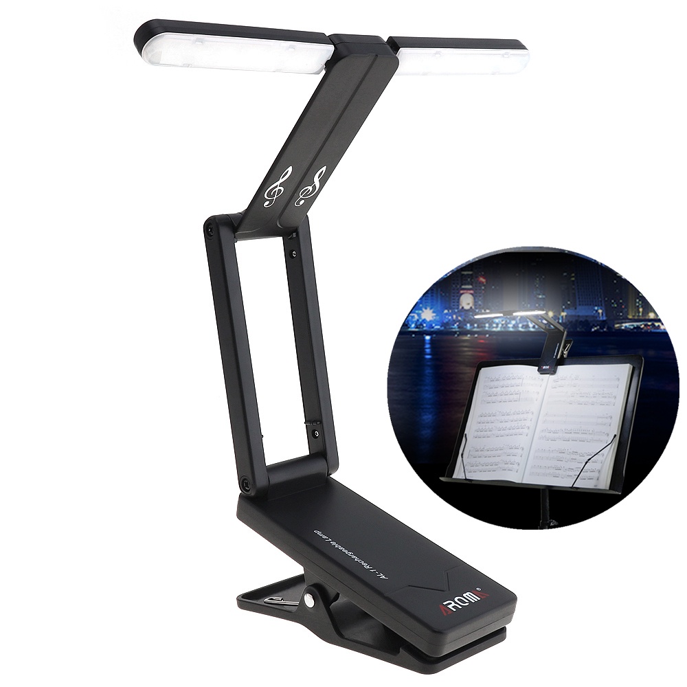 Lampu LED Lipat Clip-on Rechargeable Untuk Stand Musik Gitar / Piano