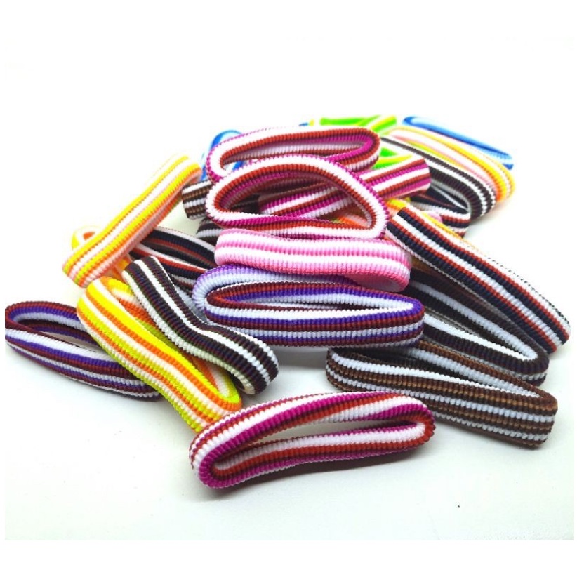 IKAT RAMBUT POLOS GELANG KUNCIRAN IKET HEAD-BAND LOT BAHAN KARET WARNA WARNI MURAH AWET IMPORT - BF / IR024-HEAD BAND SALUR