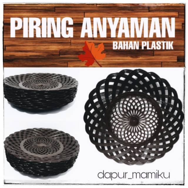 DAPURMAMI Piring Anyaman Plastik Anyam