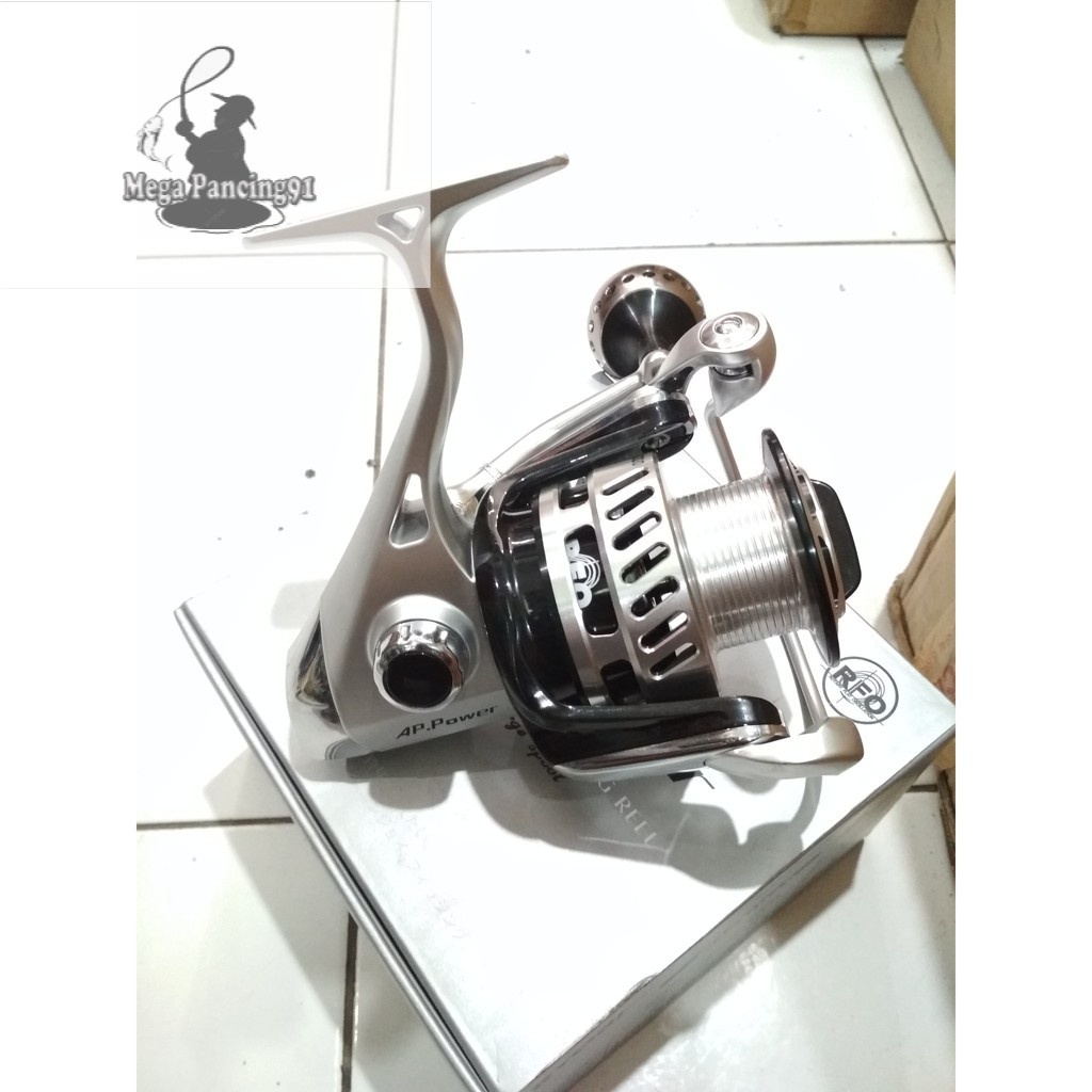 TERMURAH ~ Reel Ryobi Ap Power II 6000  8000 10000 Silver Full Metal Body Max Drag 10 Kg