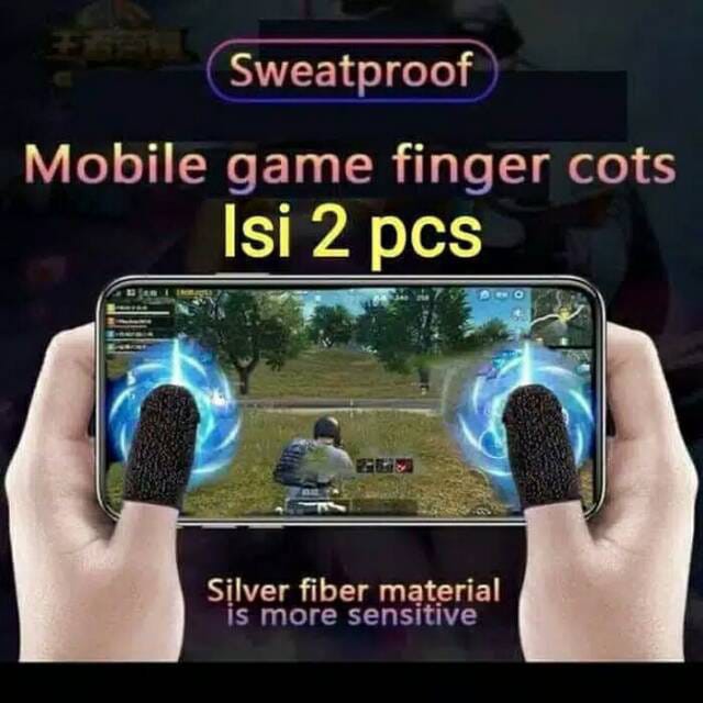 Sarung Jari Jempol Jari Anti Basah Keringat Layar HP Mobile Gaming