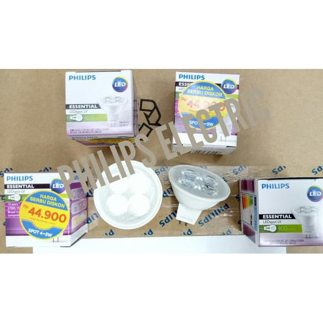 Lampu Halogen Led Spot Philips 12 V Tusuk Mr 16 Mr16 5 Watt 5Watt 5 W