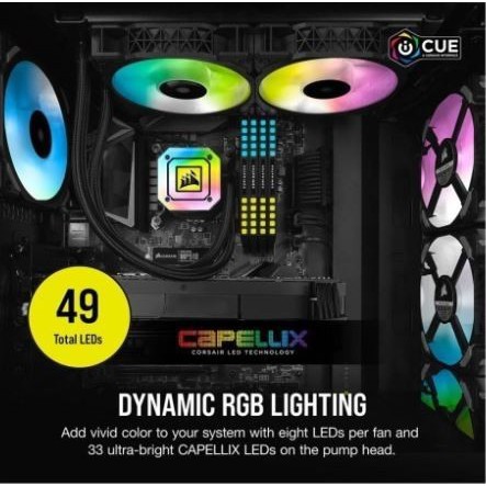 Corsair iCUE H100i ELITE CAPELLIX Liquid CPU Cooler RGB 240mm