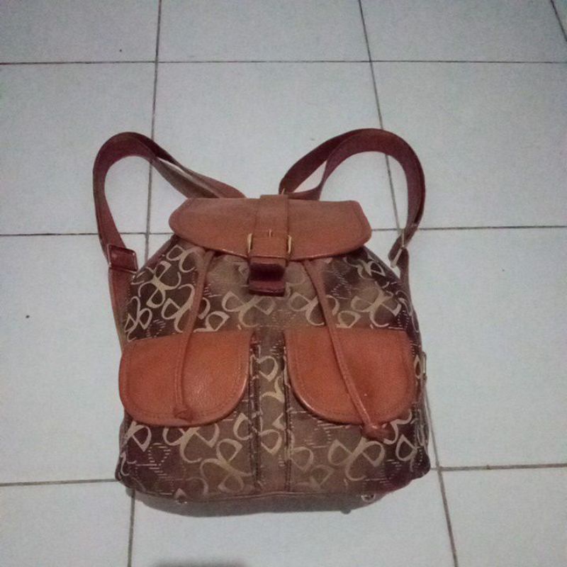SALE Preloved Tas Ransel Serut Elegance Paris