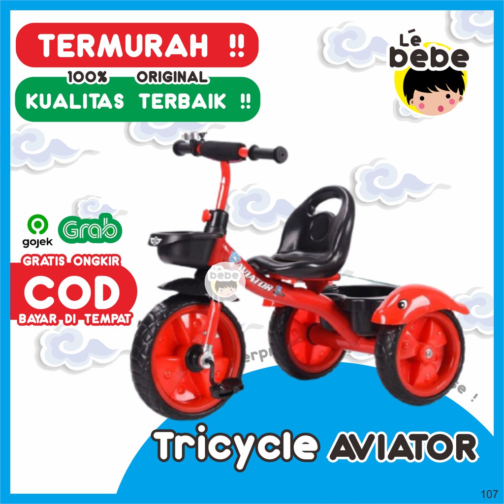 AVIATOR AT107 Tricycle Sepeda BMX Stroller Micro Trike Smart Trike Sepeda Anak Bayi Sepeda Roda 3