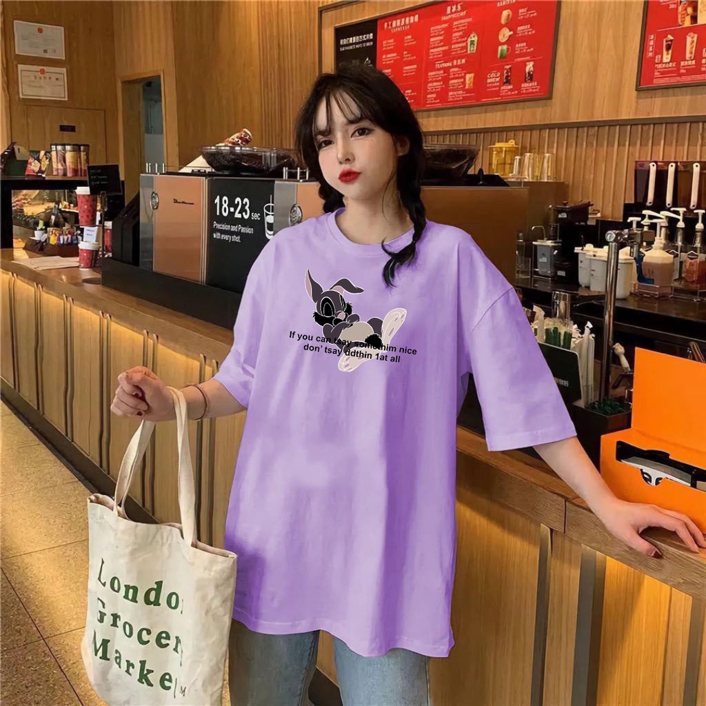 Kaos Wanita Oversize Rabbit Jumbo SIze XXL LD 120