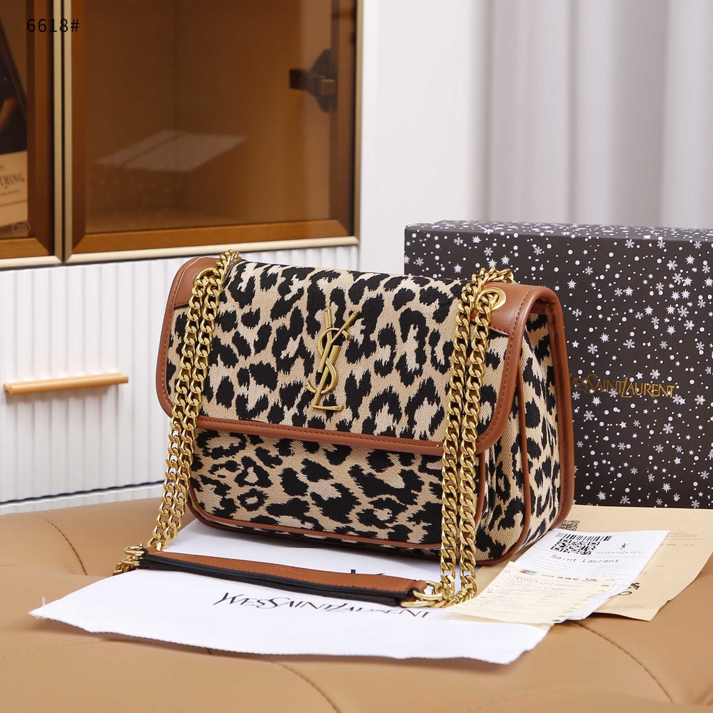 YS Medium Shoulder Bag in Leopard #6618