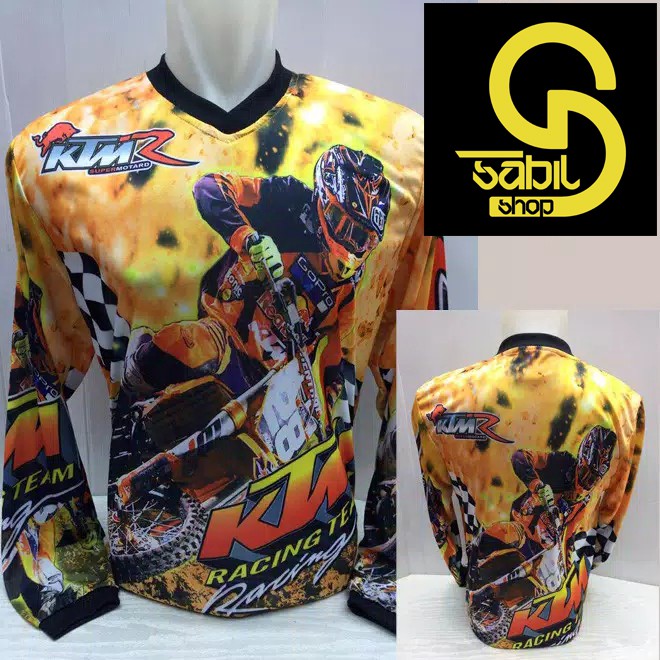 Baju Jersey Racing Ori KTM Team Racing Yellow Lengan Panjang Terlaris
