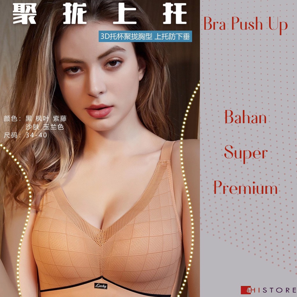 [HI] Bra Push Up Cup 3/4B Pakaian Dalam Wanita BH Sexy Bahan Super Premium 822