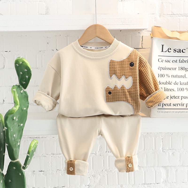 COD setelan anak laki laki import setelan anak cowok impor sweater lengan panjang motif dino sweatpants anak laki laki fashion import grosir kidzy co-1