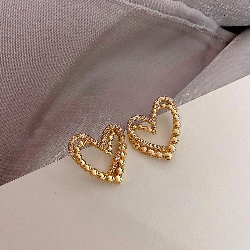 Anting Tusuk Sterling Silver 925 Bentuk Hati Untuk Wanita