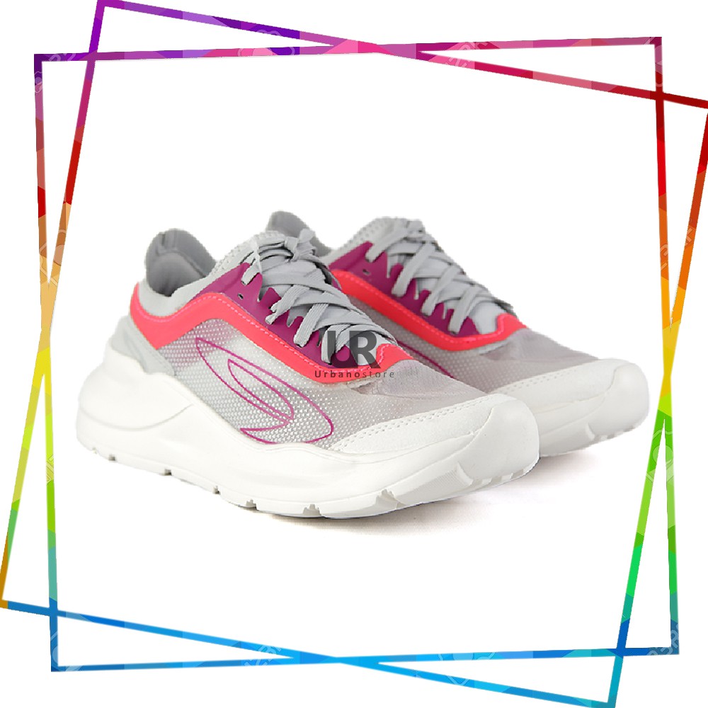 Sepatu Sneakers Running Original 910 NINETEN SERA - Abu Muda Ungu Merah
