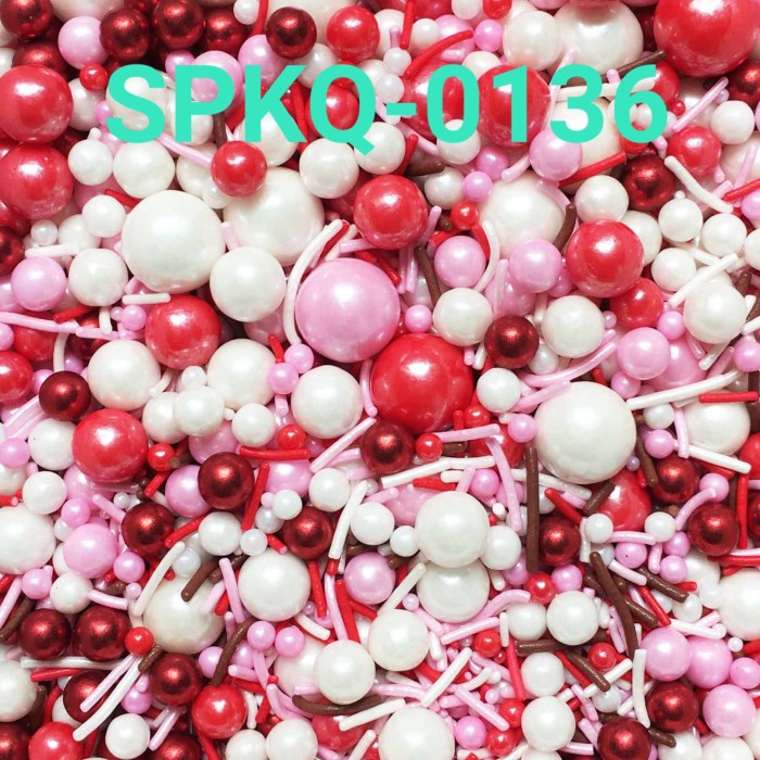 

SPKQ-0136 SPRINKLES SPRINKLE SPRINKEL 250GR MUTIARA MESES MIX MERAH TERMURAH