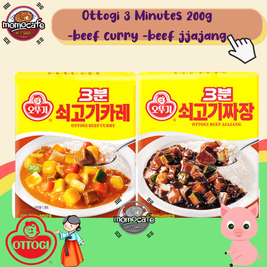 

Ottogi 3 minute Beef Jjajang And Beef Curry Original 200gr - Bumbu Kare Sapi/ Jjajang Made In Korea