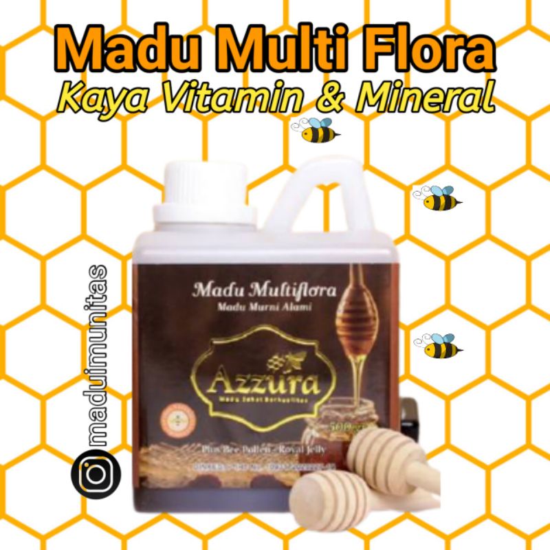 

Madu Multiflora - Meningkatkan Imunitas Tubuh, Kaya Vitamin dan Mineral - Azzura - Asli Murni Sehat Alami Berkualitas