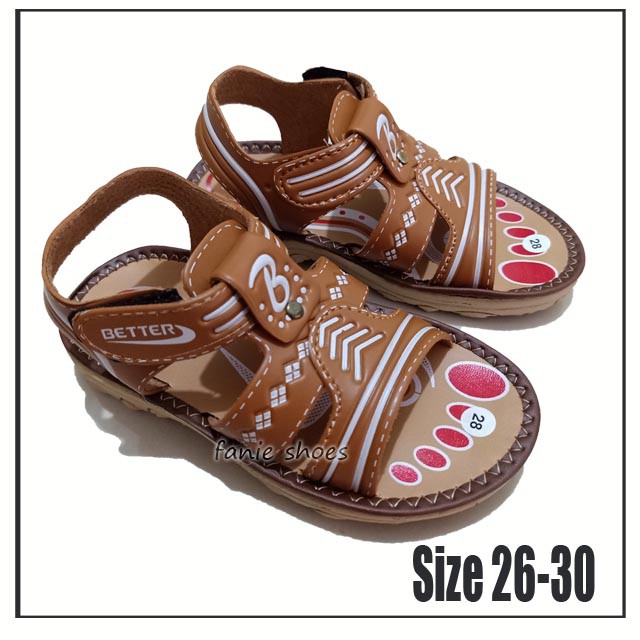 Better 26-30 / Sepatu Sandal Tali Velcro Anak Laki / Fashion Sepatu Anak Laki / Sandal Gunung Anak