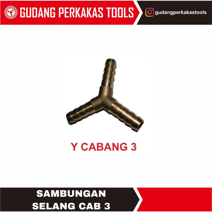 SBO Sambungan selang Y cabang 3 ukuran 6mm BURUAN