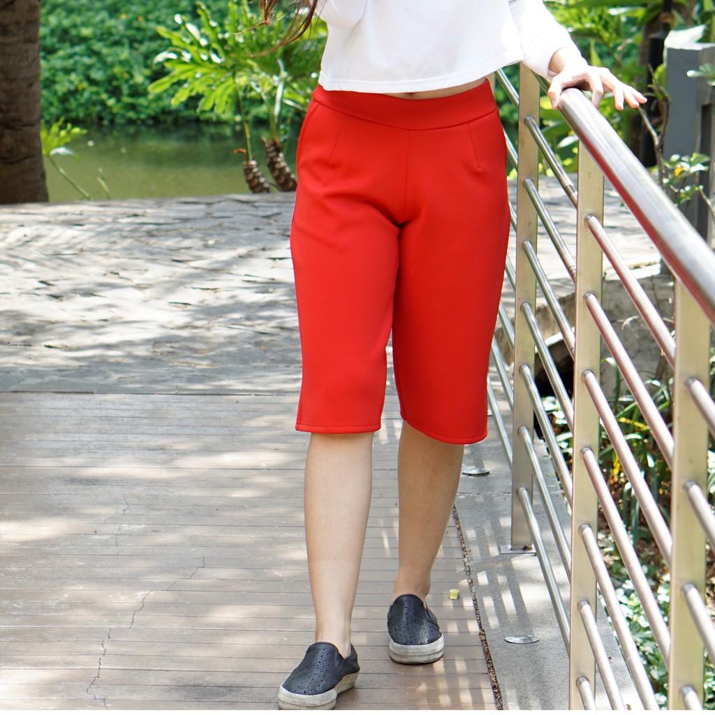 Celana Kulot 3/4 Wanita Scuba Premium/Short Culottes Pants