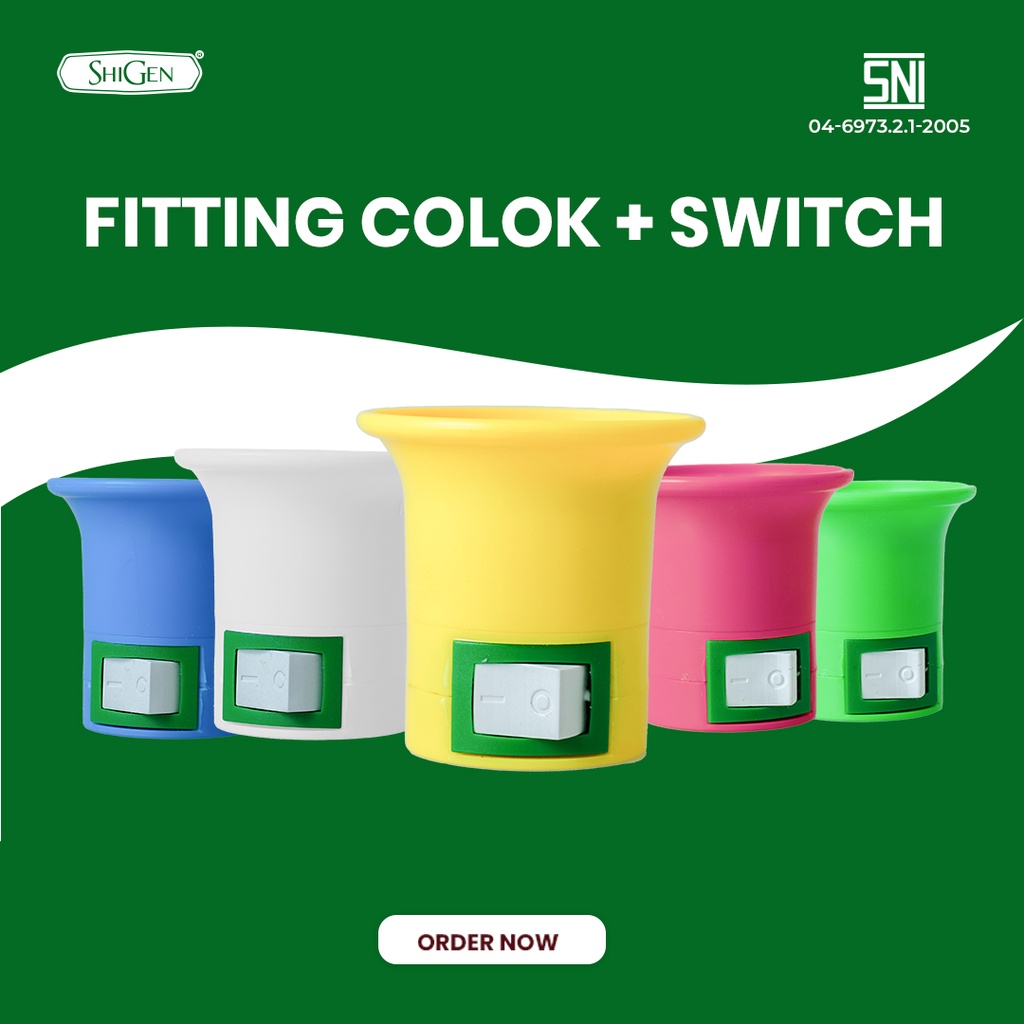 FITING COLOK SWITCH / Saklar On Off Switch Shigen SG-A17 ECER