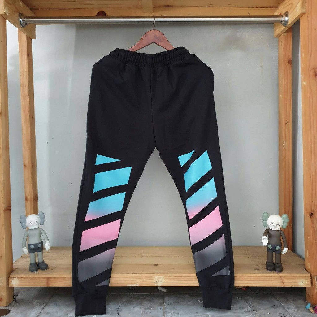 off white gradient sweatpants