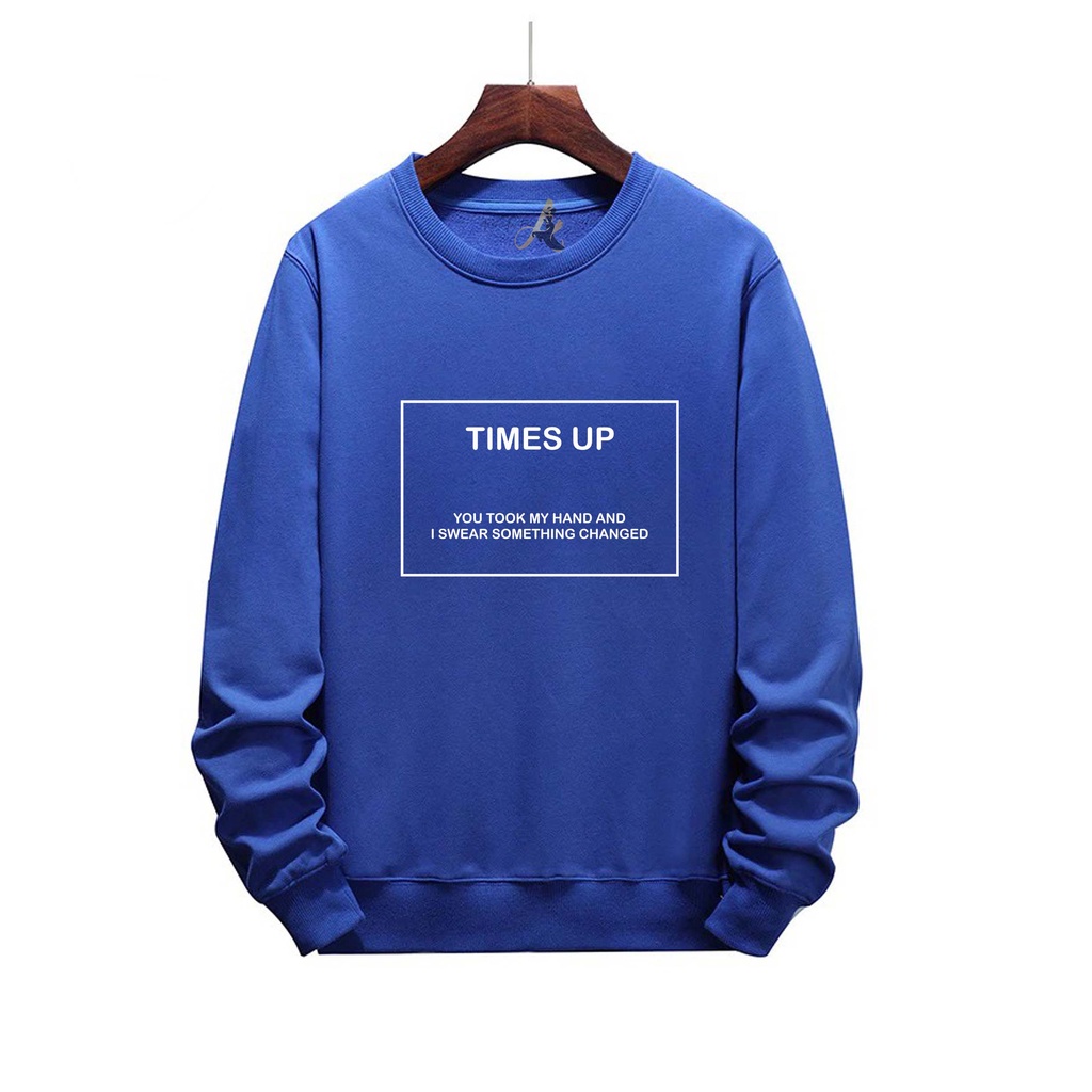 SWEATER OVERSIZE CREWNECK TIMES UP STREETWEAR  SWEATSHIRT PRIA DAN WANITA