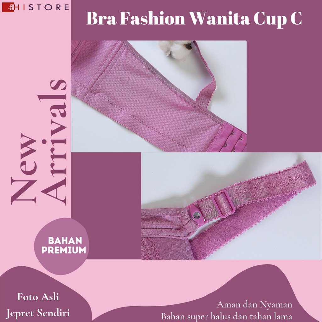 [HI] Bra BH JUMBO CUP C Fashion Wanita Bra wanita Premium Busa Tipis Tanpa Kawat Sangat Nyaman 0879