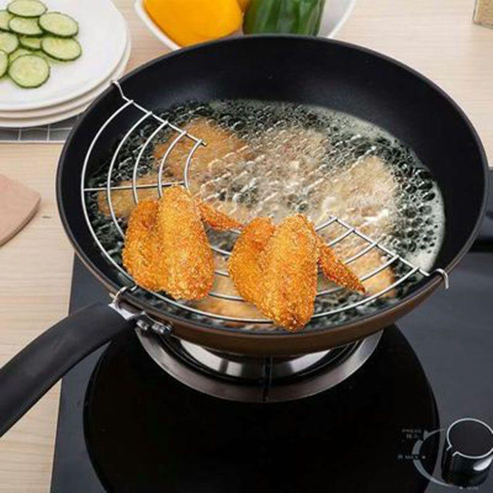 [Elegan] Steam Tray Gadgets Bowl Setengah Lingkaran Rak Panci Tiriskan Alat Masak Stainless Steel