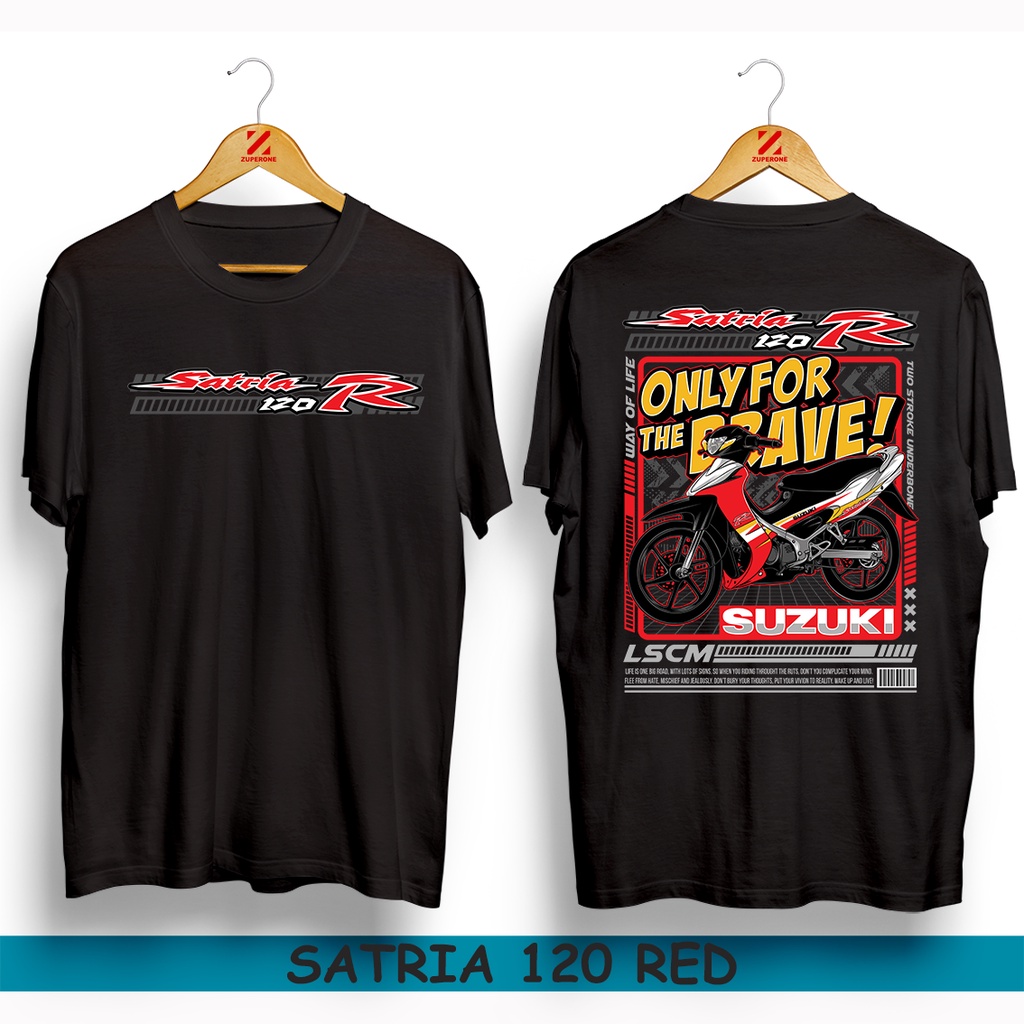 KAOS MOTOR SUZUKI SATRIA 120 HIU RED SUNMORI