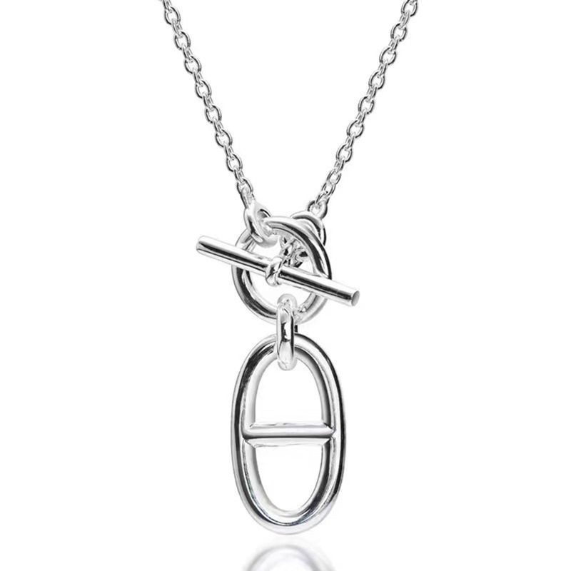 Kalung Rantai Liontin Bahan Metal Gaya Punktrendy Untuk Wanita