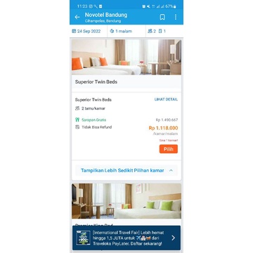 Voucher Fisik Hotel Bintang 4 Novotel Bandung