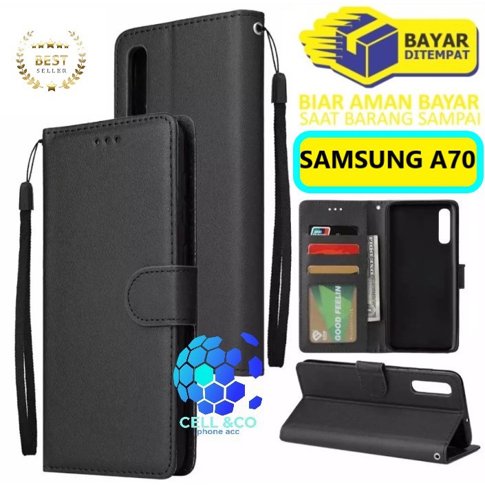 Flip cover SAMSUNG A70 Flip case buka tutup kesing hp casing flip case leather wallet