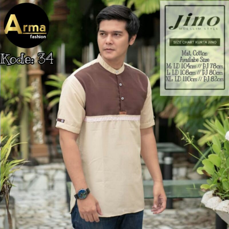 Jino Koko Kurta pakistan lengan pendek