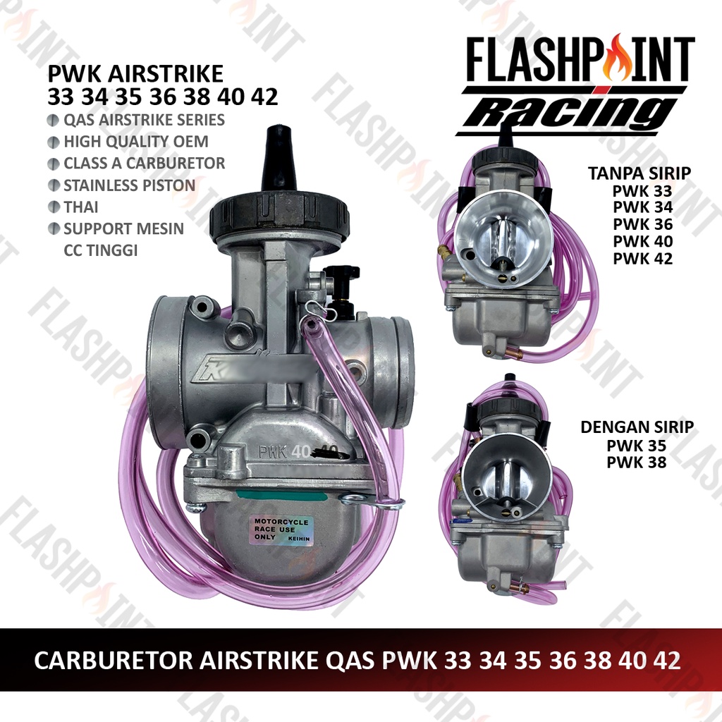 (BISA COD) KARBURATOR SUDCO KEIHIN AIRSTRIKE PWK 24 26 28 30 33 34 35 36 38 40 42 AIR STRIKE CARBURATOR KARBU SPIN BEAT VARIO MIO RX MX MEGAPRO KLX 125 110 GRAND SUPRA 125 X BYSON NINJA CBR GL PRO RR SOUL FI FU SATRIA SMASH R 115 SHOGUN TIGER GL F1ZR-AIRSTRIKE SILVER