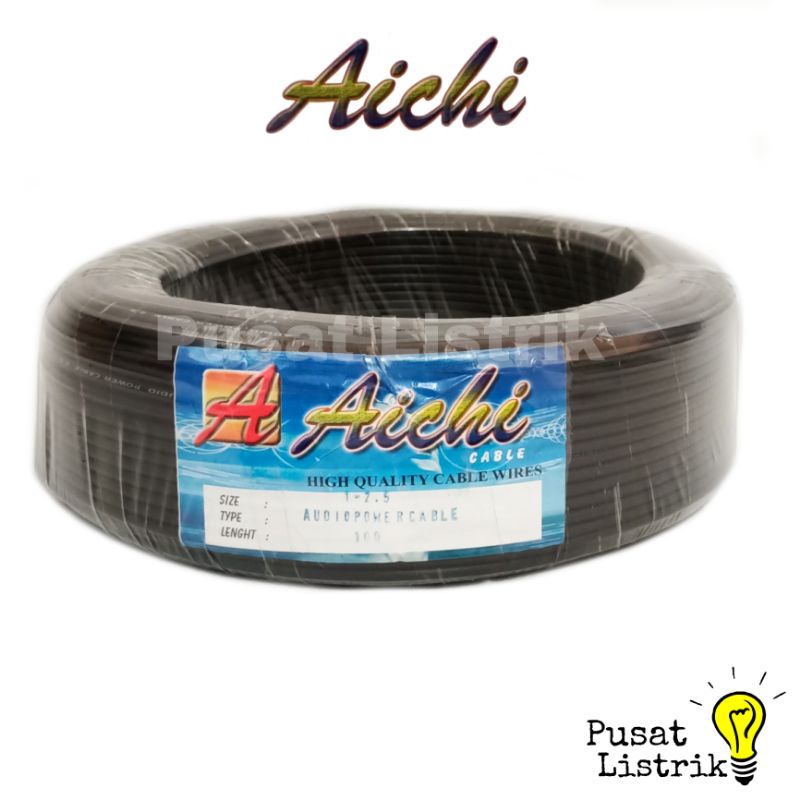 Kabel NYA 1x2,5mm 100 yard Kabel Tunggal 100 Yard Aichi Hitam Merah