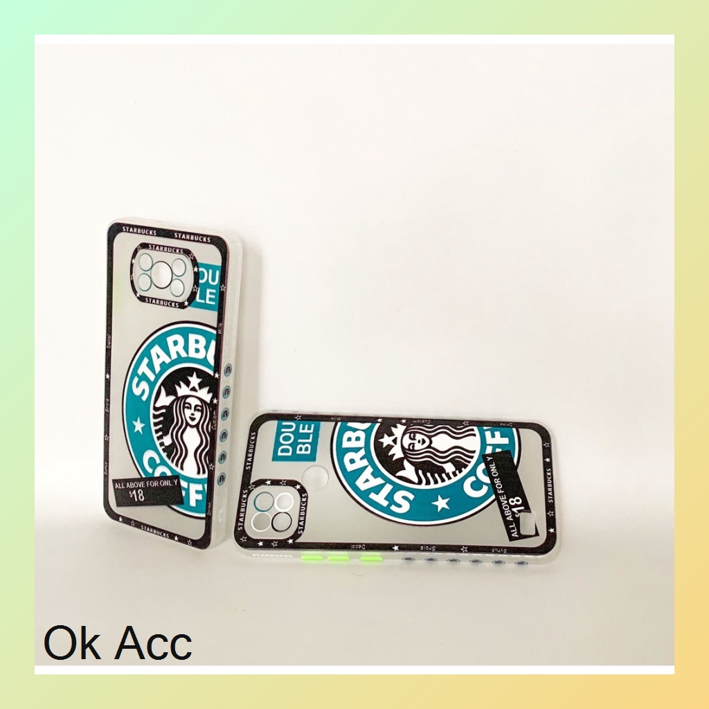 FH26 Softcase Shockproof Protection starbucks black Xiaomi Redmi 9 Prime 9A 9i 9C 9T Note 8 Pro 9 Poco M3 X3 Pro, Samsung A02/M02 A02s/M02s A10 A10s A11/M11 A12 A20/A30/M10s A20s A21s A50 A50s A30s J2 Prime