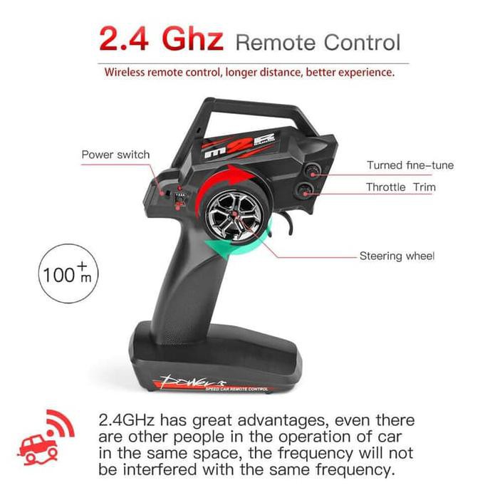 Tarente Turbo Racing 2.4GHZ 4 Channels Radio Remote Controller Transmitter 91803G-VT